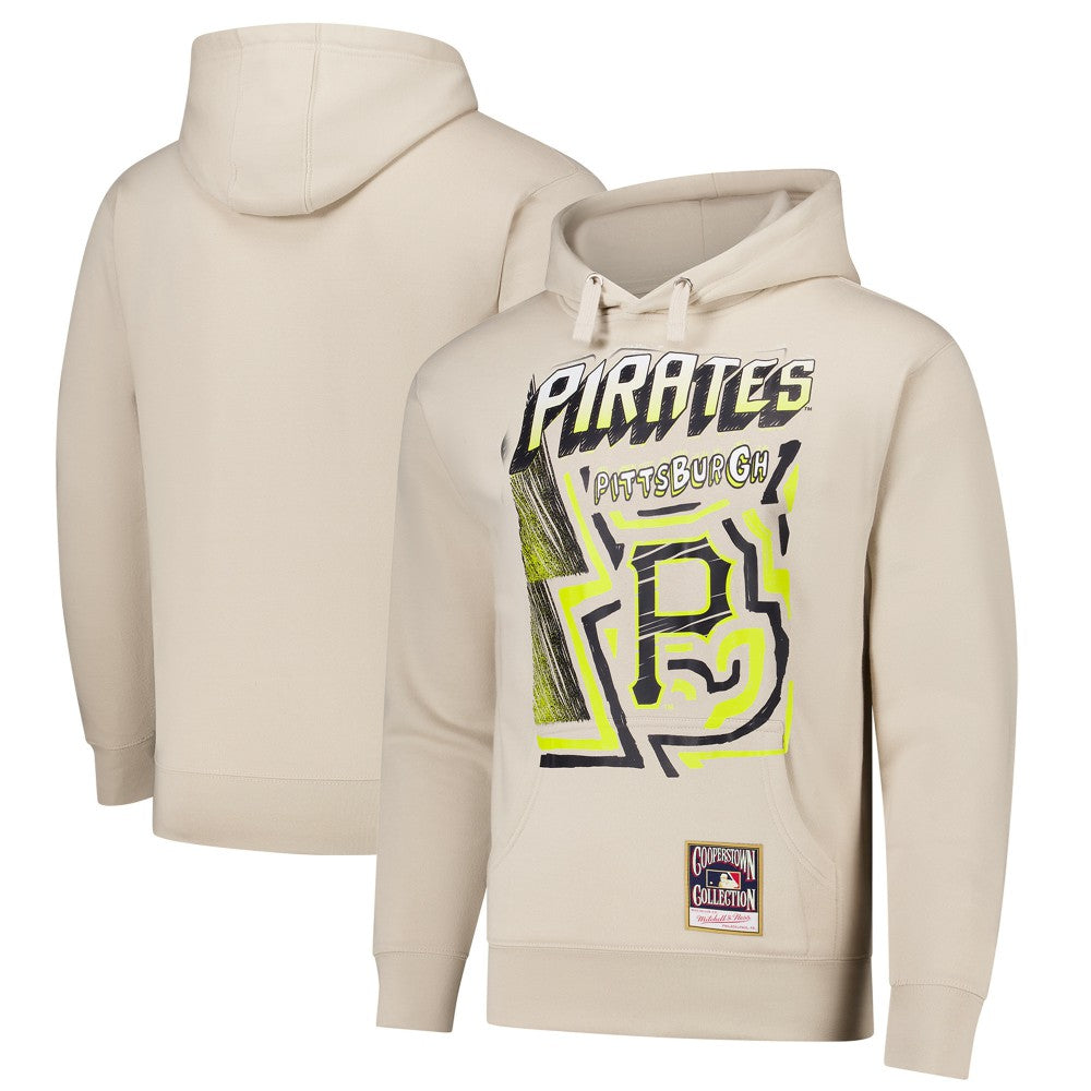 Pittsburgh Pirates Mitchell & Ness Sidewalk Sketch Pullover Hoodie - MLB