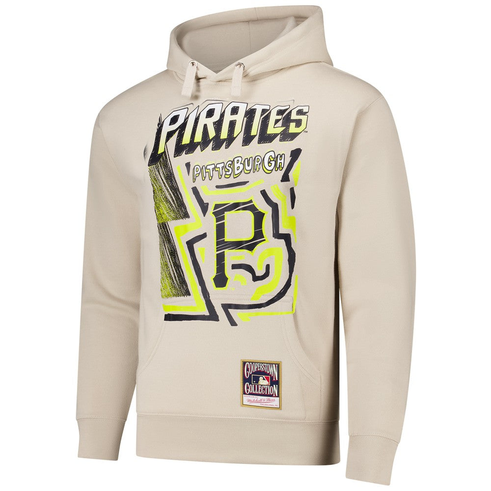 Pittsburgh Pirates Mitchell & Ness Sidewalk Sketch Pullover Hoodie - MLB