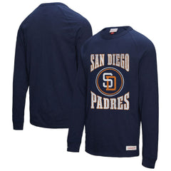 San Diego Padres Mitchell & Ness Arched Logo Slub Long Sleeve T-Shirt - MLB