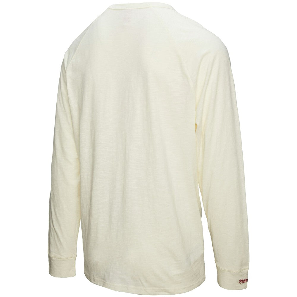 Cincinnati Reds Mitchell & Ness Arched Logo Slub Long Sleeve T-Shirt - MLB