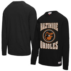 Baltimore Orioles Mitchell & Ness Arched Logo Slub Long Sleeve T-Shirt - MLB