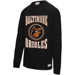 Baltimore Orioles Mitchell & Ness Arched Logo Slub Long Sleeve T-Shirt - MLB