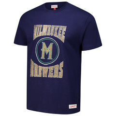 Milwaukee Brewers Mitchell & Ness Arched Logo Slub T-Shirt - MLB