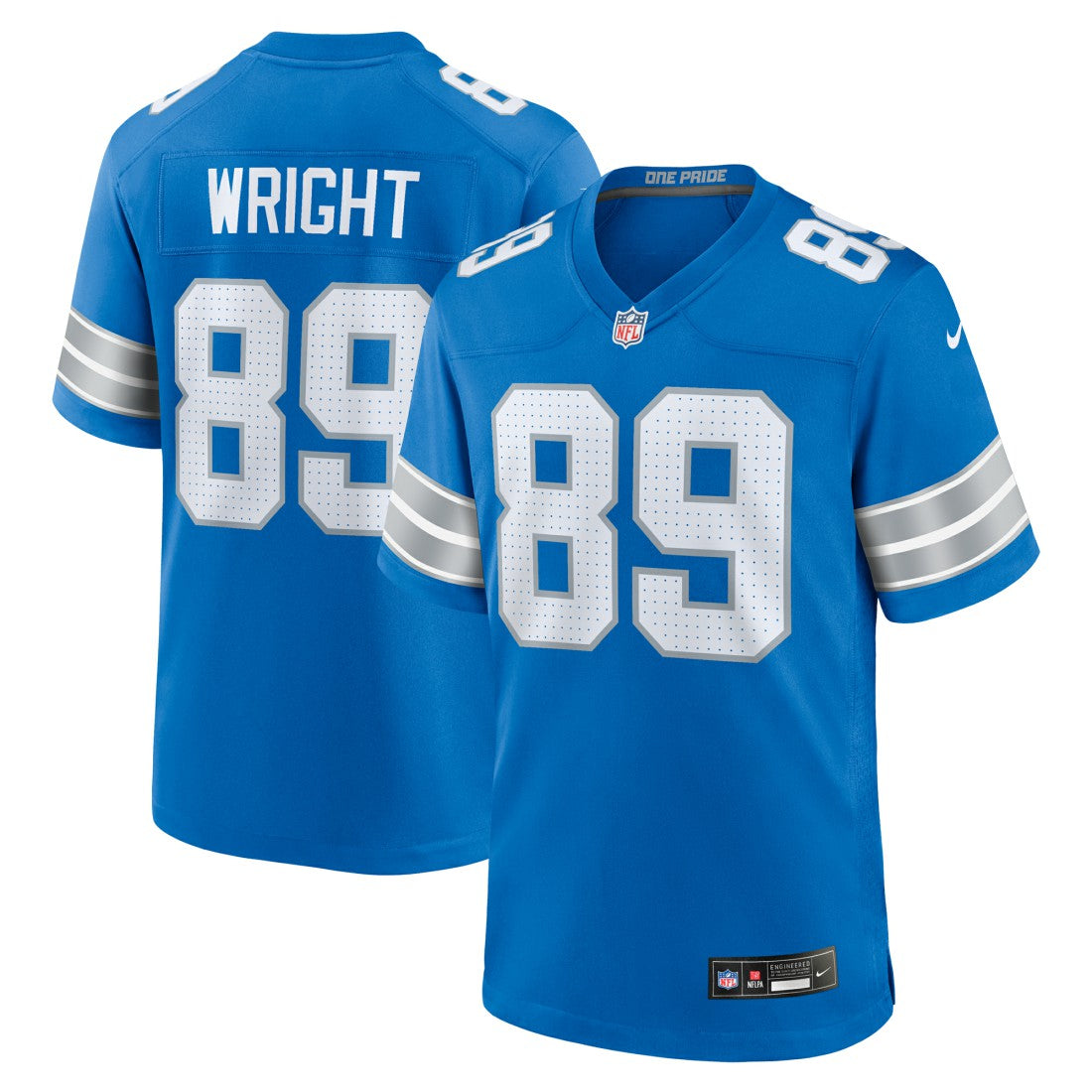 Brock Wright Detroit Lions Team Game Jersey Blue | Nike for Sale
