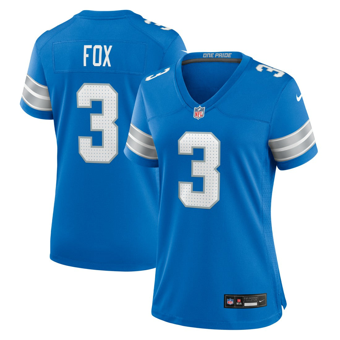 Jack Fox Detroit Lions Women's Team Game Jersey Blue | Nike for Sale