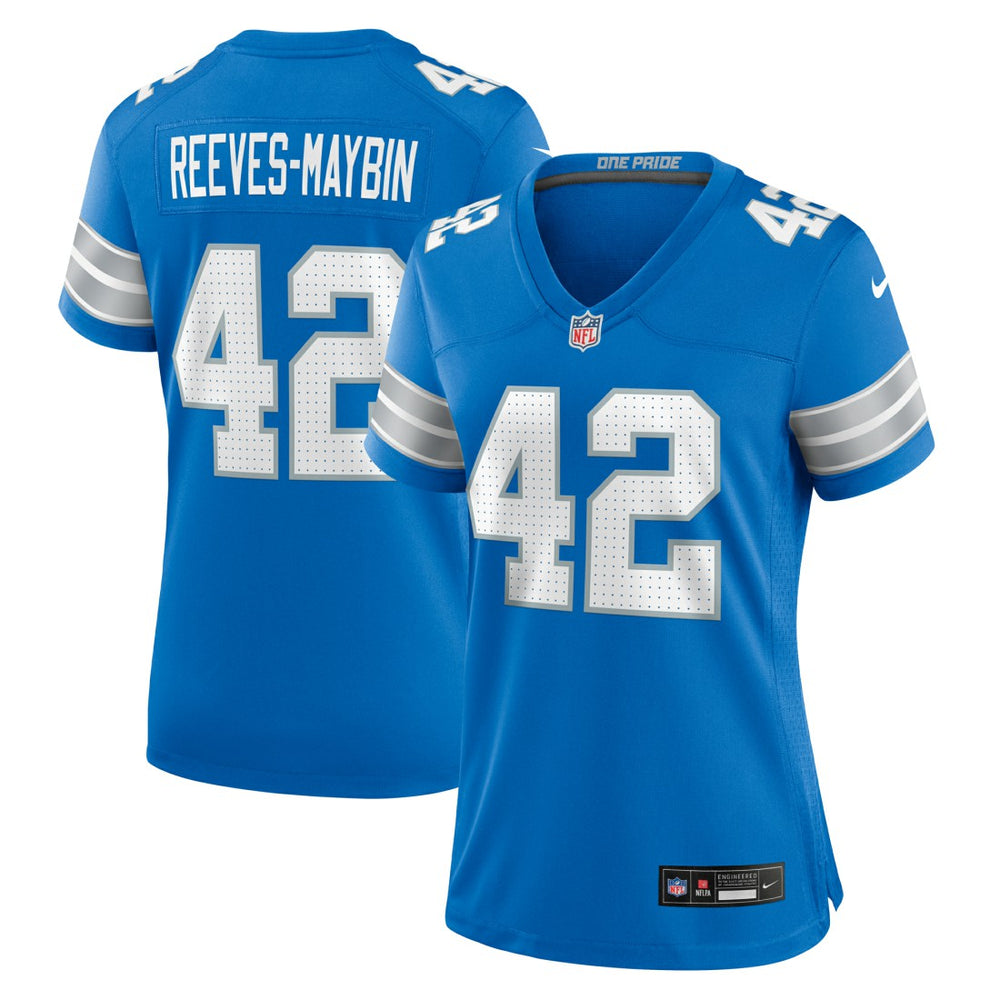 Jalen Reeves-Maybin Detroit Lions Women's Team Game Jersey Blue | Nike for Sale