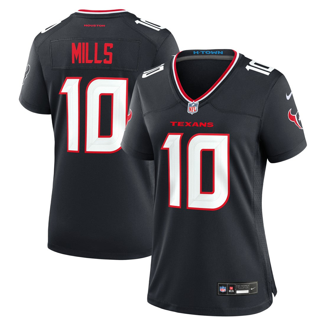 Davis Mills Houston Texans Women's Team Game Jersey Navy | Nike for Sale