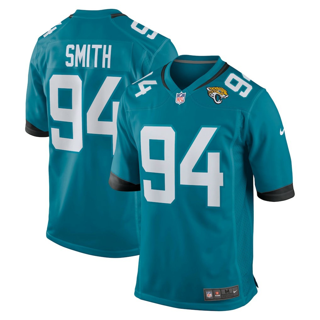 Maason Smith Jacksonville Jaguars Team Game Jersey Teal | Nike for Sale