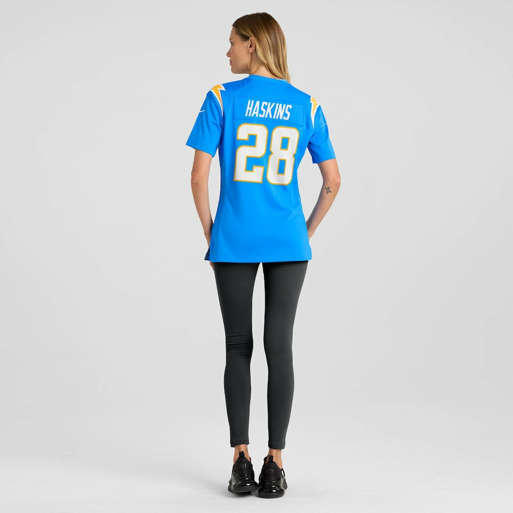 Hassan Haskins Los Angeles Chargers Women's Game Jersey Powder Blue | Nike for Sale