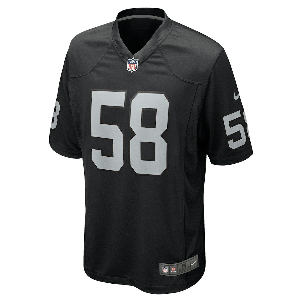 Jackson Powers-Johnson Las Vegas Raiders Team Game Jersey Black | Nike for Sale