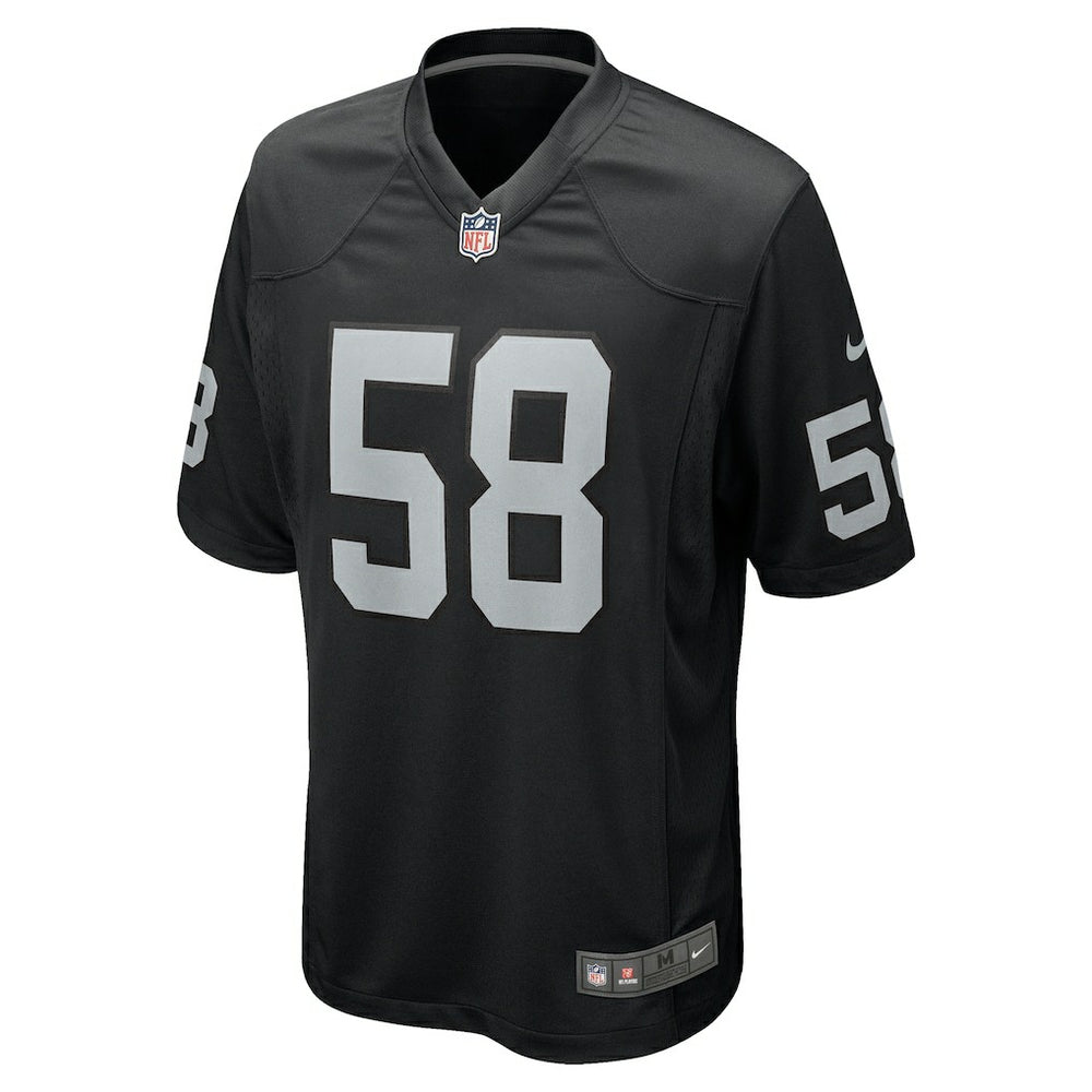 Jackson Powers-Johnson Las Vegas Raiders Team Game Jersey Black | Nike for Sale