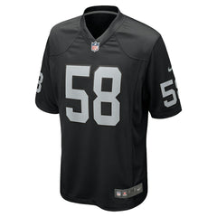 Jackson Powers-Johnson Las Vegas Raiders Team Game Jersey Black | Nike for Sale