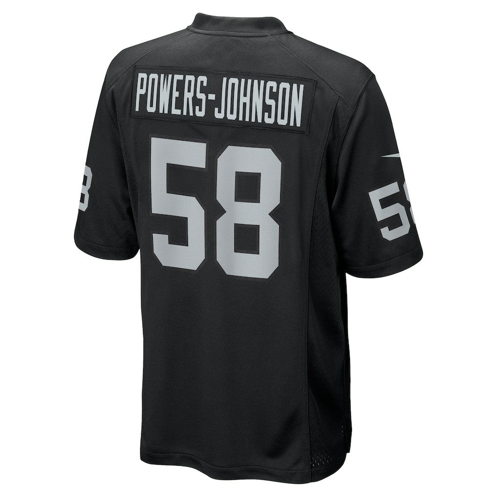 Jackson Powers-Johnson Las Vegas Raiders Team Game Jersey Black | Nike for Sale