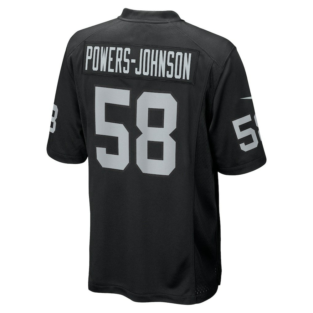 Jackson Powers-Johnson Las Vegas Raiders Team Game Jersey Black | Nike for Sale