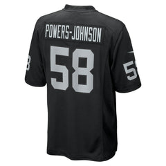 Jackson Powers-Johnson Las Vegas Raiders Team Game Jersey Black | Nike for Sale