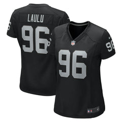 Jonah Laulu Las Vegas Raiders Women's Game Jersey Black | Nike for Sale