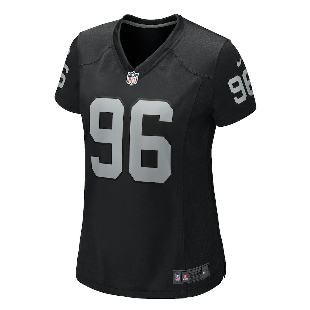 Jonah Laulu Las Vegas Raiders Women's Game Jersey Black | Nike for Sale