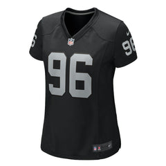 Jonah Laulu Las Vegas Raiders Women's Game Jersey Black | Nike for Sale