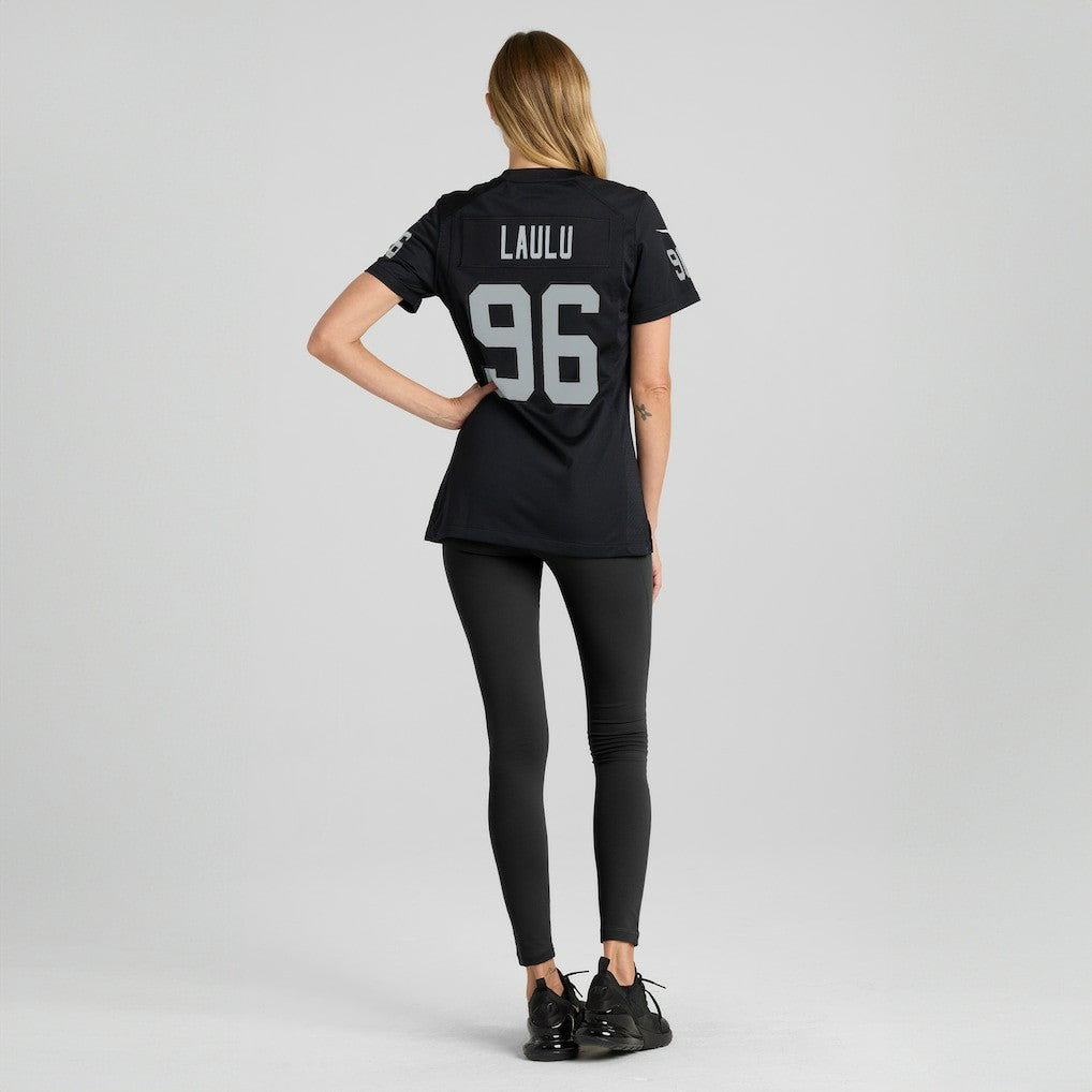 Jonah Laulu Las Vegas Raiders Women's Game Jersey Black | Nike for Sale