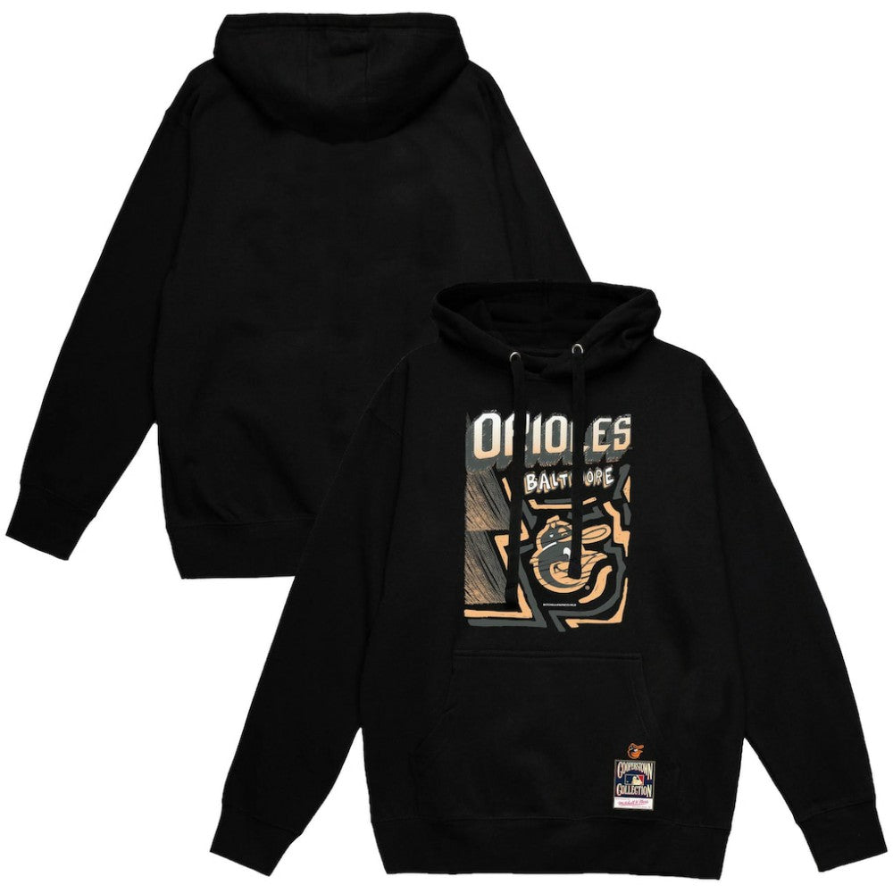 Baltimore Orioles Mitchell & Ness Sidewalk Sketch Pullover Hoodie - MLB