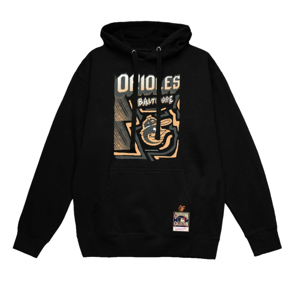 Baltimore Orioles Mitchell & Ness Sidewalk Sketch Pullover Hoodie - MLB