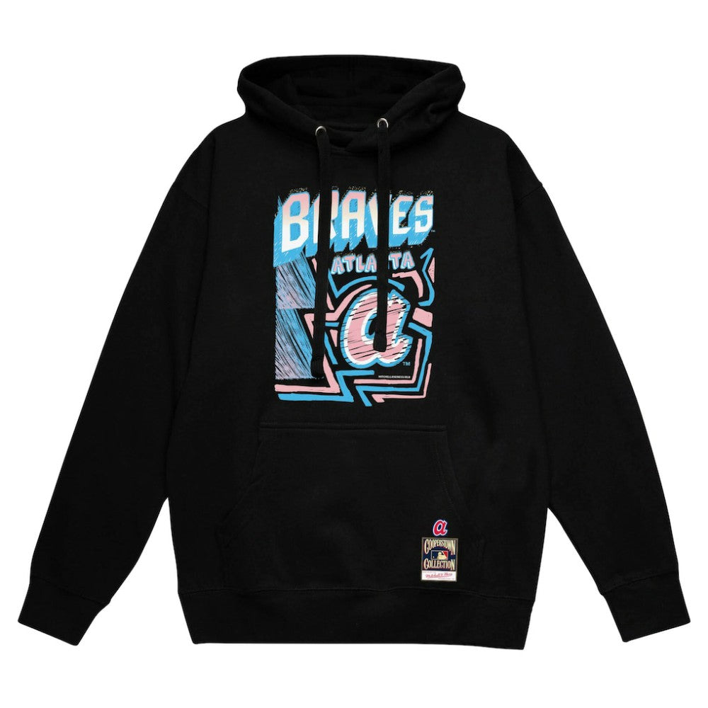 Atlanta Braves Mitchell & Ness Sidewalk Sketch Pullover Hoodie - MLB