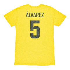 Kevin Álvarez Club America 1863FC Vintage Player Name & Number Tri-blend T-Shirt Yellow - FIFA World CUP