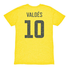 Diego Valdés Club America 1863FC Vintage Player Name & Number Tri-blend T-Shirt Yellow - FIFA World CUP