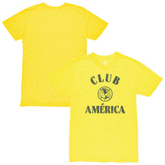 Club America 1863FC Team Arch Vintage Tri-Blend T-Shirt Yellow - FIFA World CUP