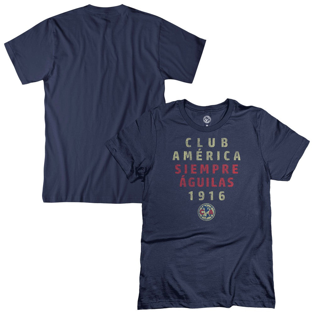 Club America 1863FC Tapered Text T-Shirt Navy - FIFA World CUP