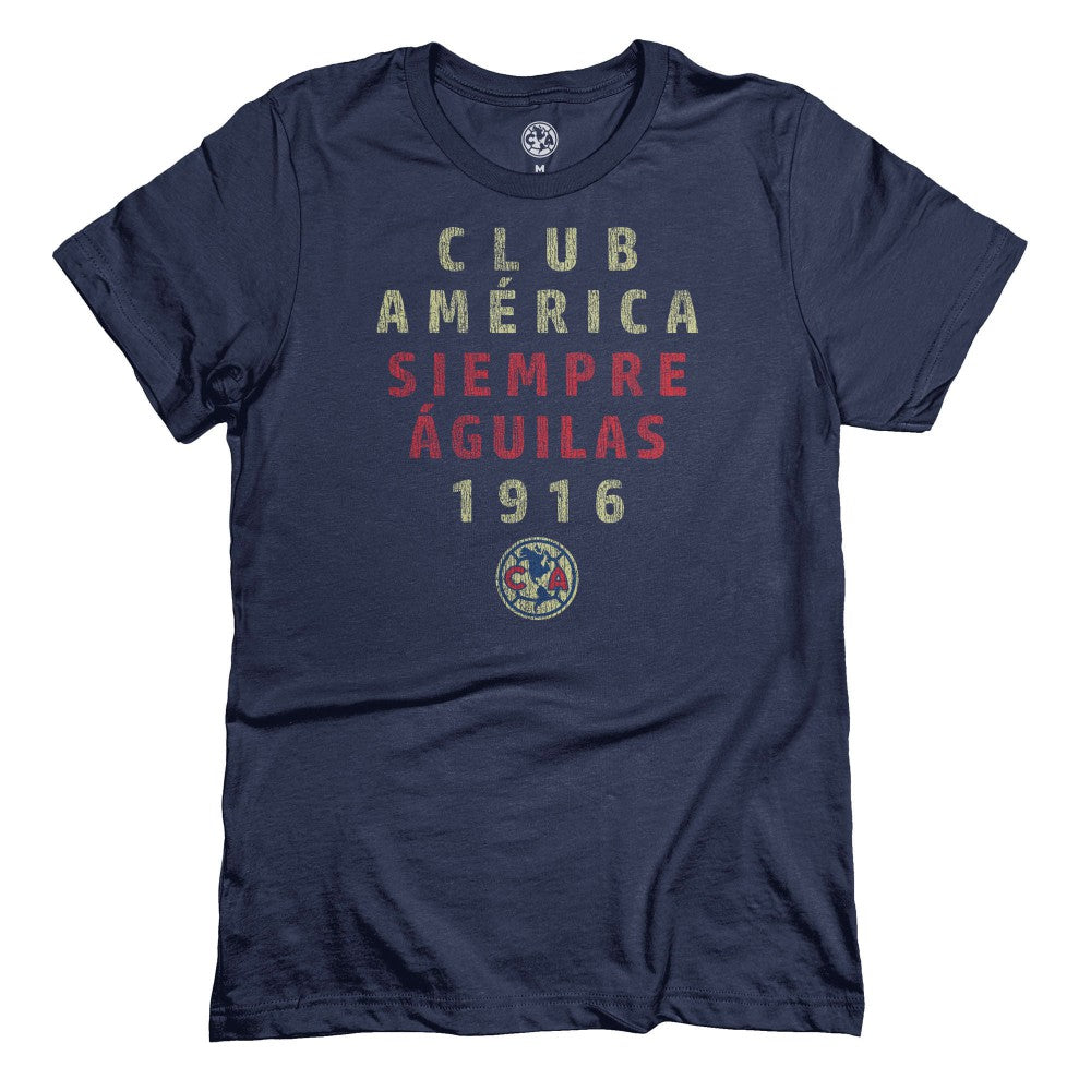 Club America 1863FC Tapered Text T-Shirt Navy - FIFA World CUP