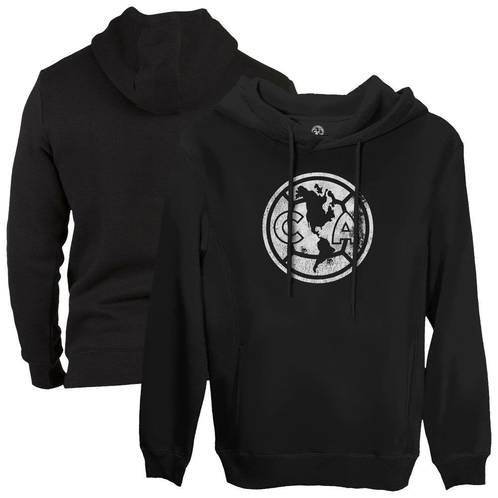 Club America 1863FC Mono Badge Fleece Pullover Hoodie Sweatshirt Black - FIFA World CUP