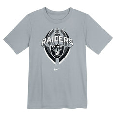 Las Vegas Raiders Preschool Icon Legend Dri-FIT T-Shirt Gray | Nike for Sale