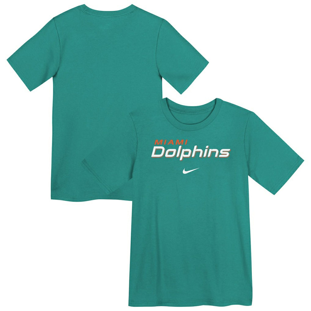 Miami Dolphins Preschool Wordmark T-Shirt Aqua | Nike for Sale