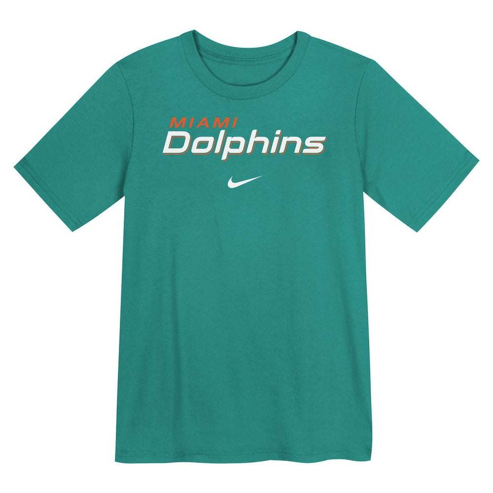 Miami Dolphins Preschool Wordmark T-Shirt Aqua | Nike for Sale
