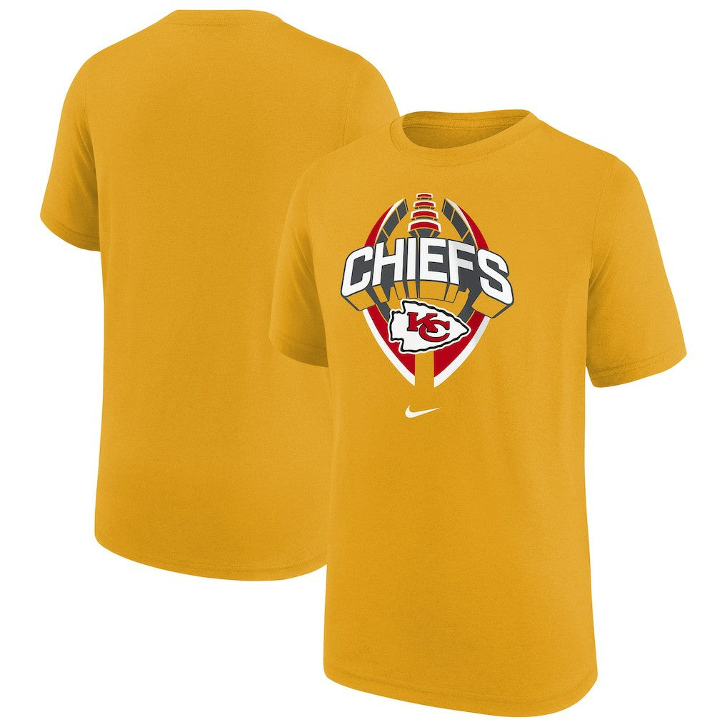Kansas City Chiefs Youth Icon Legend T-Shirt Gold | Nike for Sale