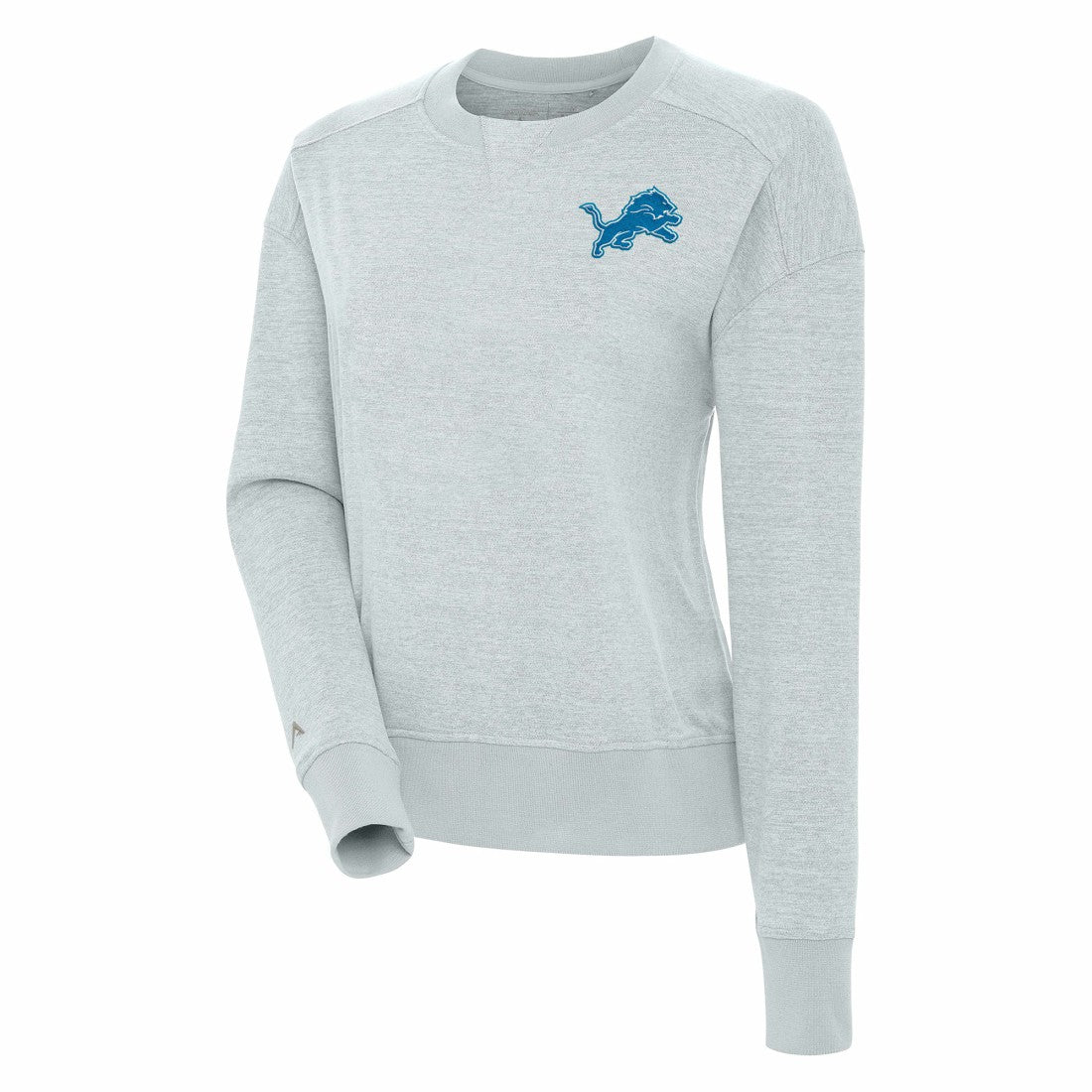 Detroit Lions Antigua Women's Forward Fleece Pullover Sweatshirt Heather Gray | NFL