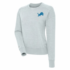 Detroit Lions Antigua Women's Forward Fleece Pullover Sweatshirt Heather Gray | NFL