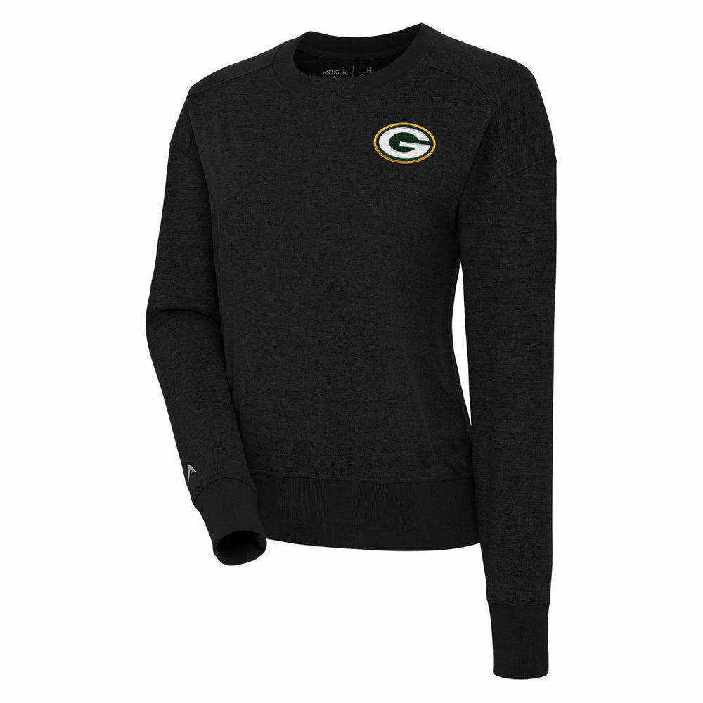 Green Bay Packers Antigua Women's Forward Fleece Pullover Sweatshirt Black | NFL