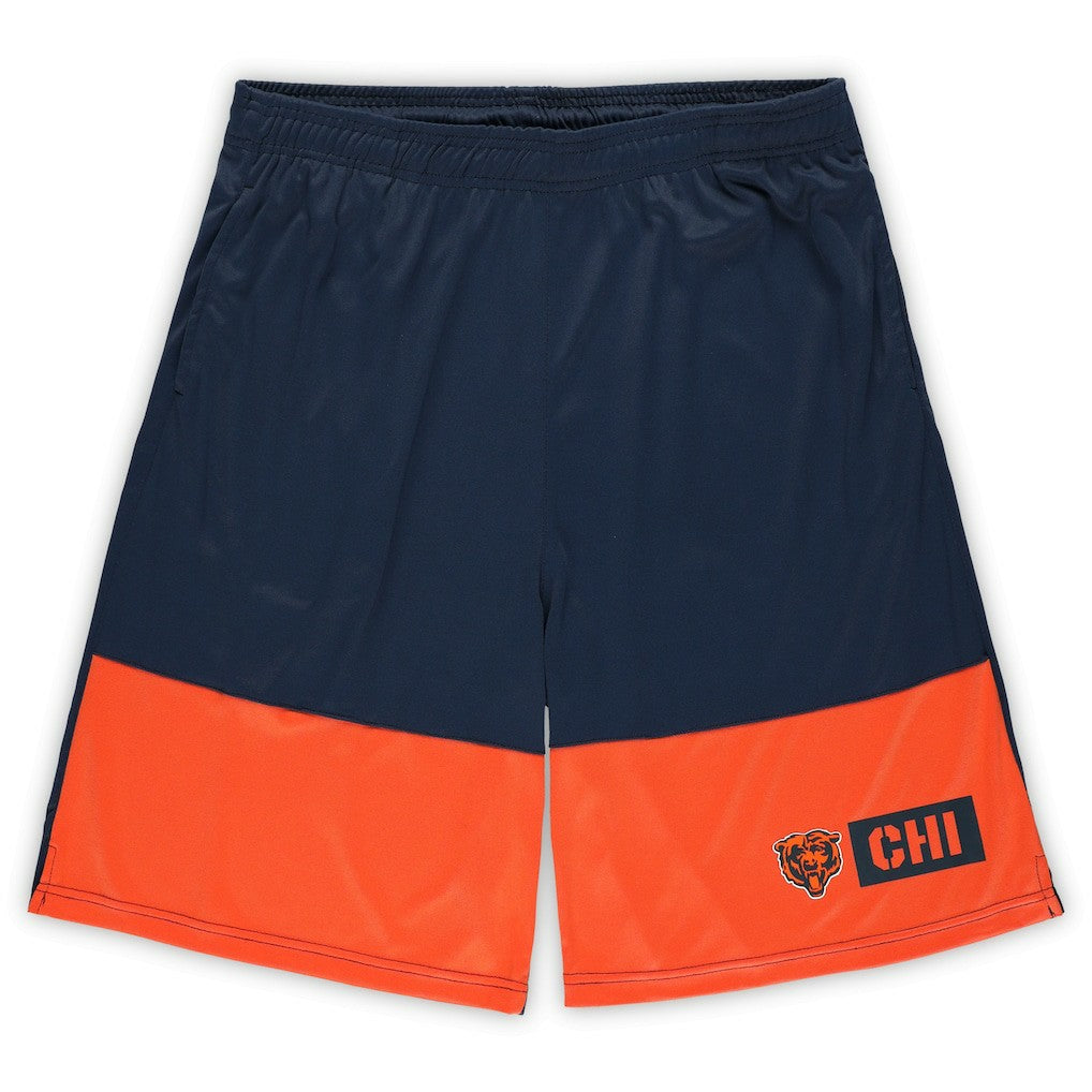 Chicago Bears Big & Tall Best of the Best Performance Shorts Navy/Orange | Fanatics
