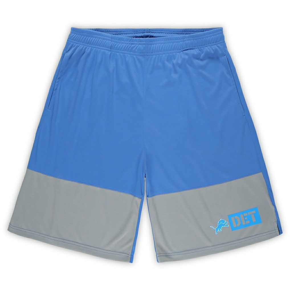 Detroit Lions Big & Tall Best of the Best Performance Shorts Blue/Silver | Fanatics