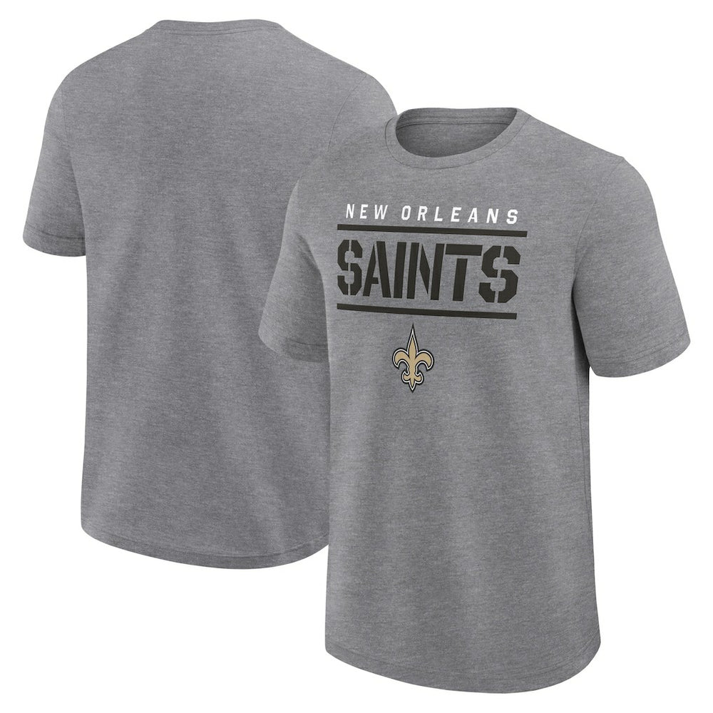New Orleans Saints Big & Tall Top Notch T-Shirt Heather Gray | Fanatics
