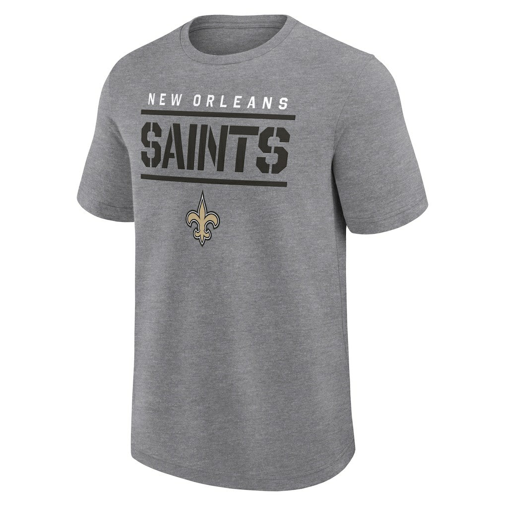 New Orleans Saints Big & Tall Top Notch T-Shirt Heather Gray | Fanatics