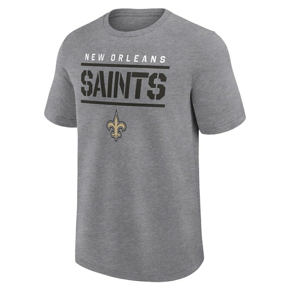 New Orleans Saints Big & Tall Top Notch T-Shirt Heather Gray | Fanatics