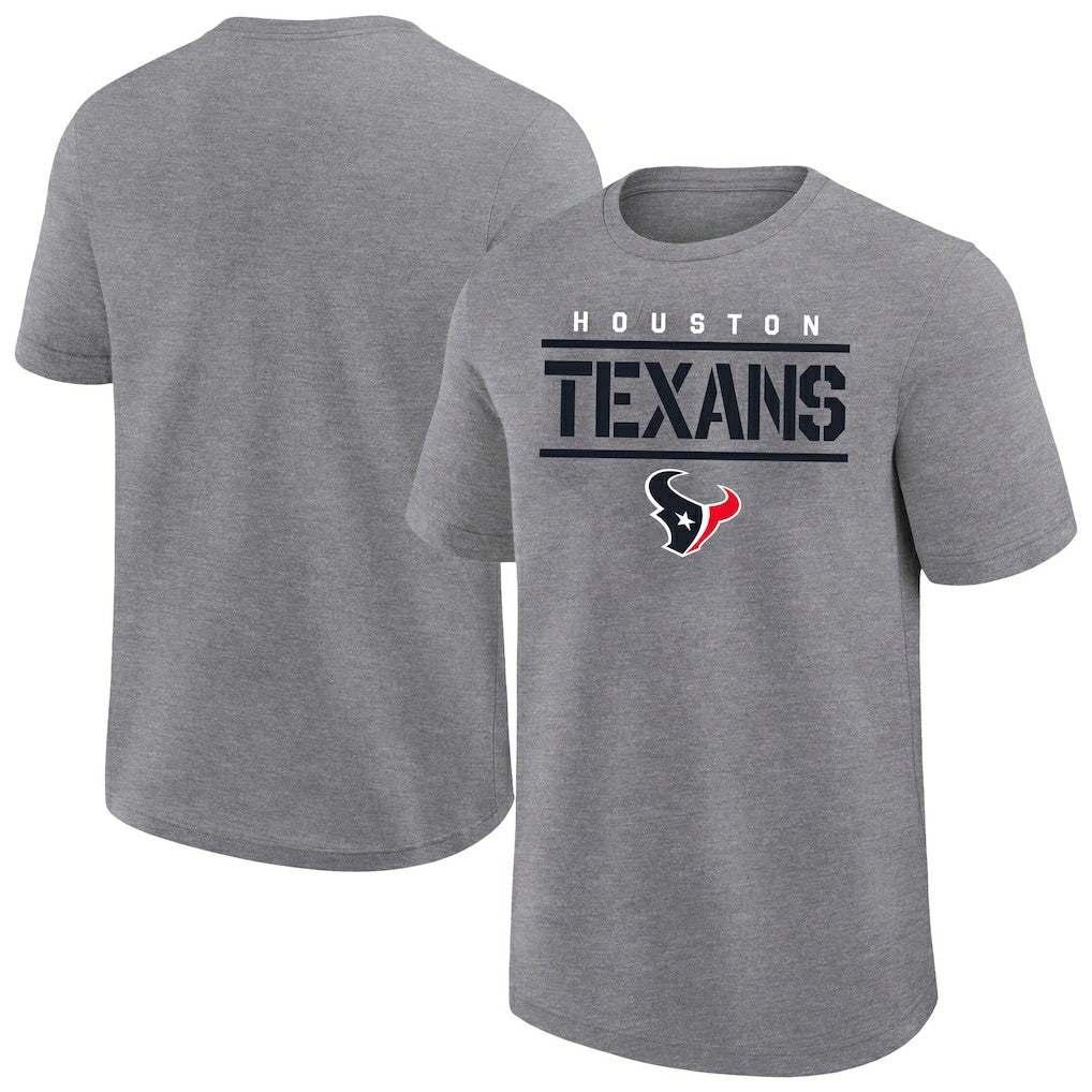 Houston Texans Big & Tall Top Notch T-Shirt Heather Gray | Fanatics