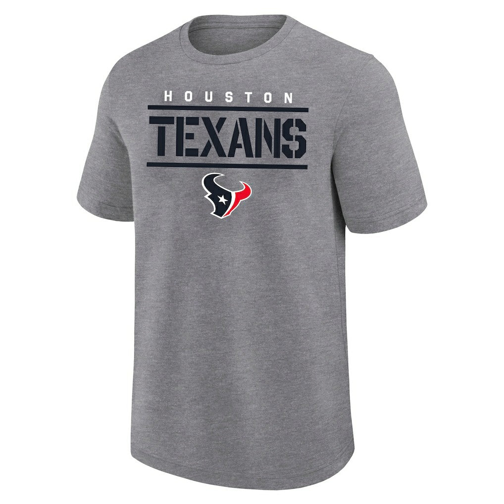 Houston Texans Big & Tall Top Notch T-Shirt Heather Gray | Fanatics