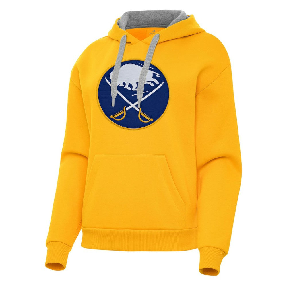 Buffalo Sabres Antigua Women's Victory Pullover Hoodie - Gold - NHL