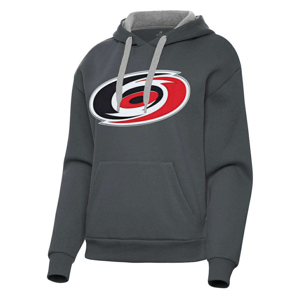 Carolina Hurricanes Antigua Women's Victory Pullover Hoodie - Charcoal - NHL