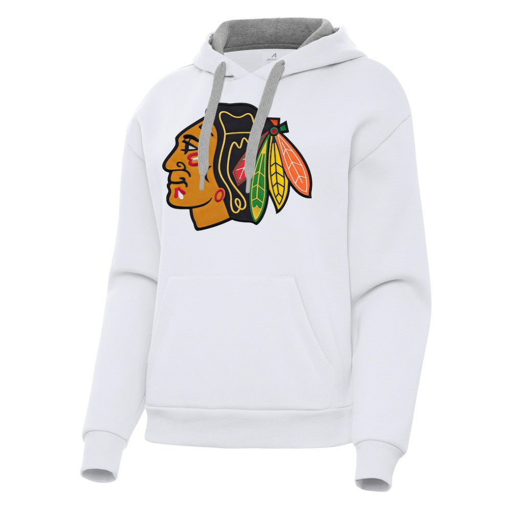 Chicago Blackhawks Antigua Women's Victory Pullover Hoodie - White - NHL