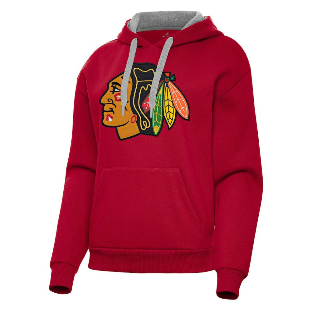 Chicago Blackhawks Antigua Women's Victory Pullover Hoodie - Red - NHL